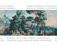 Papier peint panoramique Paysage de Télémaque dans l'île de Calypso polychrome . 1818