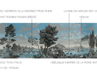 Panoramatapete Italien-Vedute himmelblau. 1823