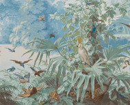 Panoramic wallpaper Brazil polychrome . 1862