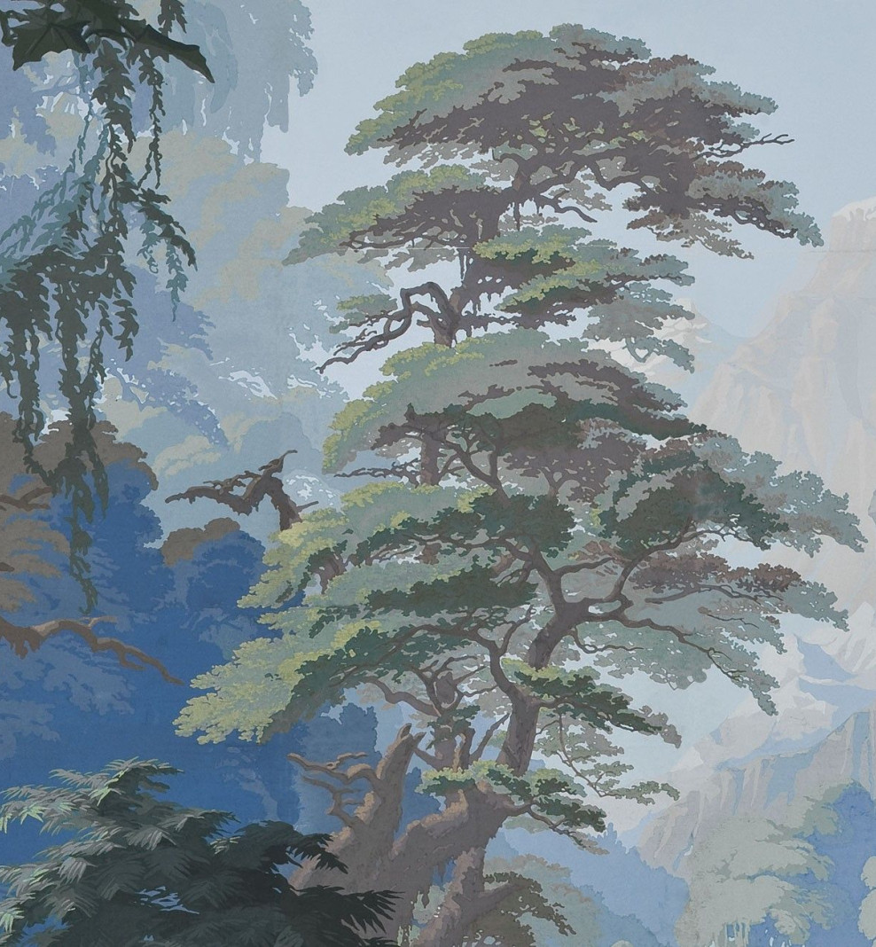 Panoramique L'Eden bleu forêt . 1861