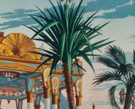 Papier peint panoramique Les Incas polychrome . 1818