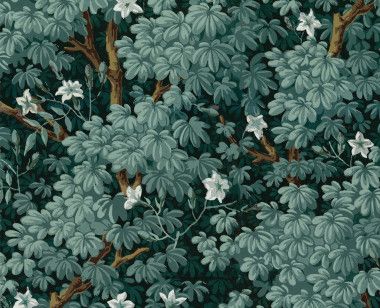 Wallpaper Jasmine green grey . 1799