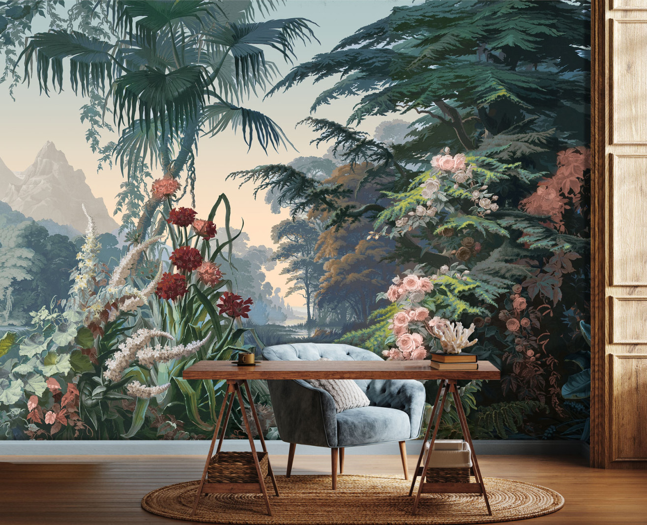 Panoramic wallpaper Eden Rising Sun . 1861