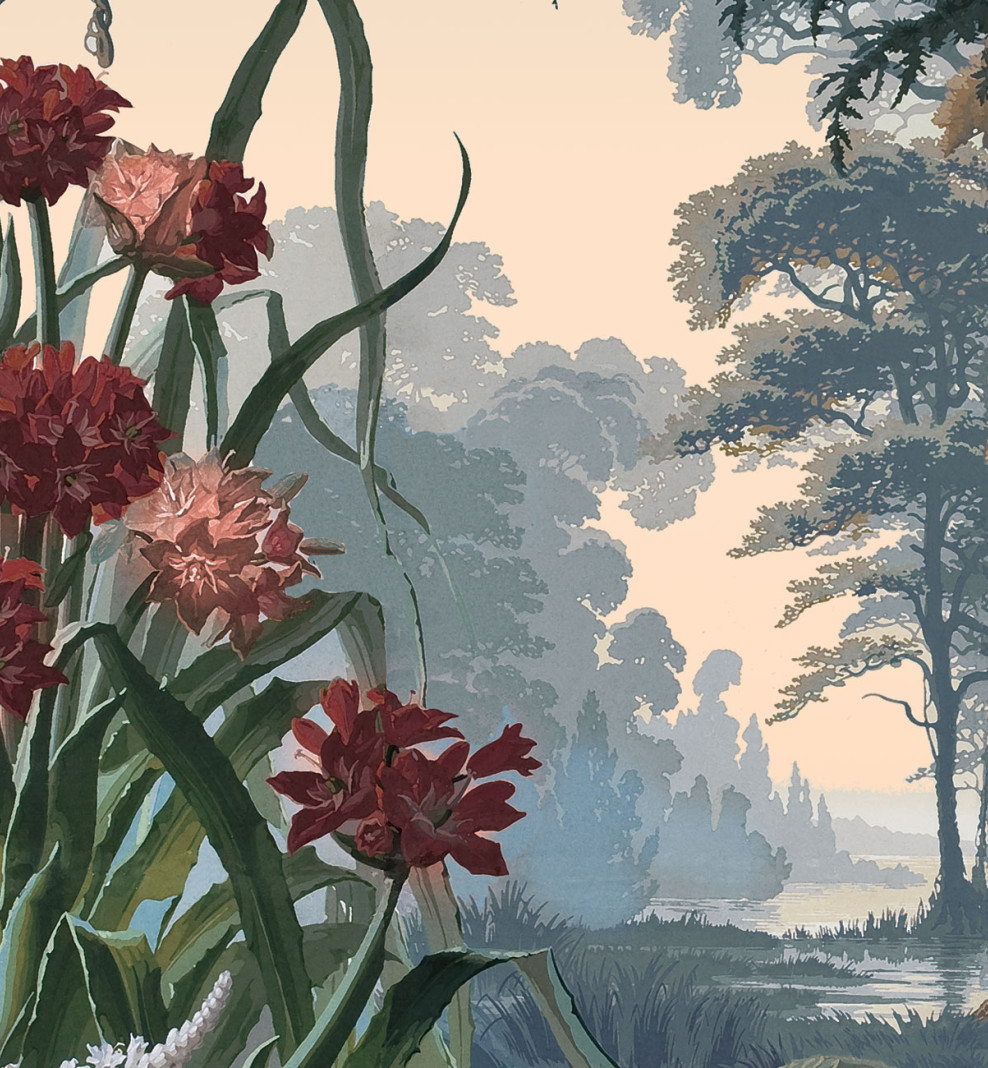 Papier peint panoramique Soleil levant . 1861