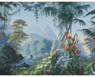 Papier peint panoramique L'Eden polychrome . 1861