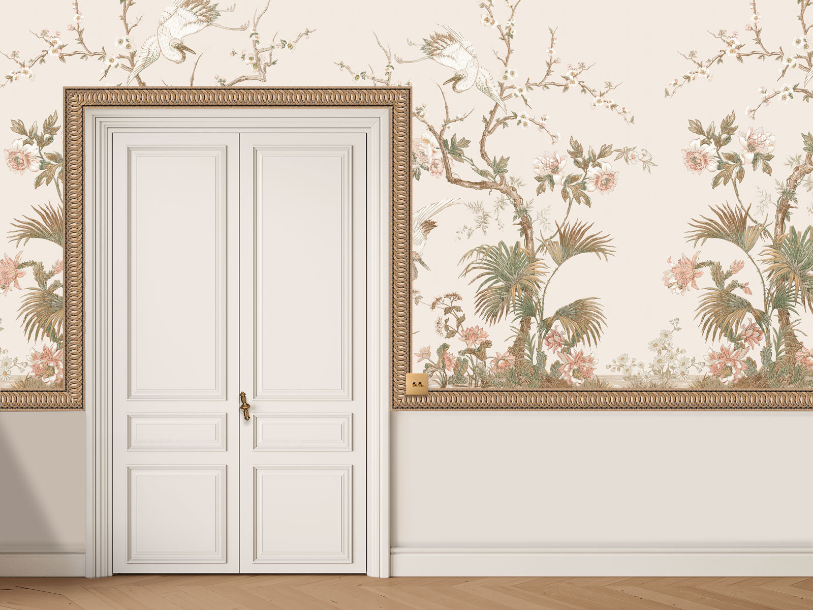 Papier Peint Mural 3D Auto-adhésif – Motif Fleur De Prunier C863, Pour Magasin Ou Maison