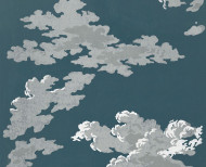 Decorative wallpaper Anvers blue clouds . 1815