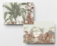 Panoramic wallpaper The west Indies polychrome . 1960