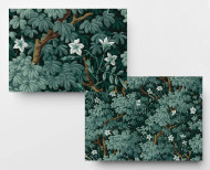 Wallpaper Jasmine green grey . 1799