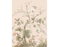 Panoramic wallpaper pink beige Plum blossoms . 1889