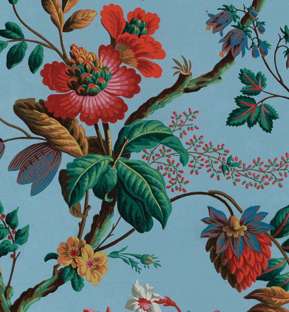Decorative wallpaper Fancy flowers . 1799