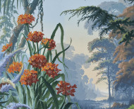 Papier peint panoramique L'Eden polychrome . 1861