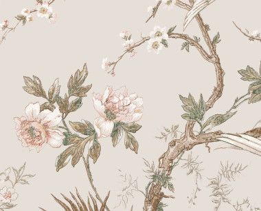 Panoramic wallpaper ivory Plum blossoms . 1889