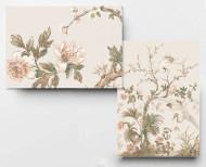 Panoramic wallpaper ivory Plum blossoms . 1889