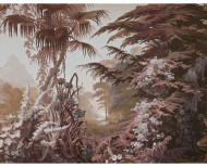Papier peint panoramique L'Eden terre de Sienne . 1861