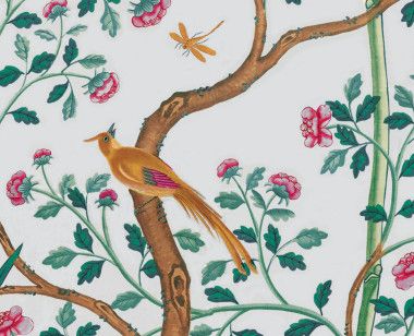 Chinese wallpaper Bamboo pearl grey . 1795–1825