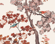 Papier peint chinois Camélia terracotta . 1795–1825