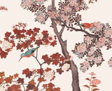 Chinese wallpaper Camellia cream . 1795–1825