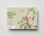 Papier peint chinois Magnolia céladon . 1775-1799