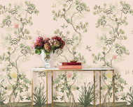 Chinese wallpaper Magnolia powder pink . 1775-1799