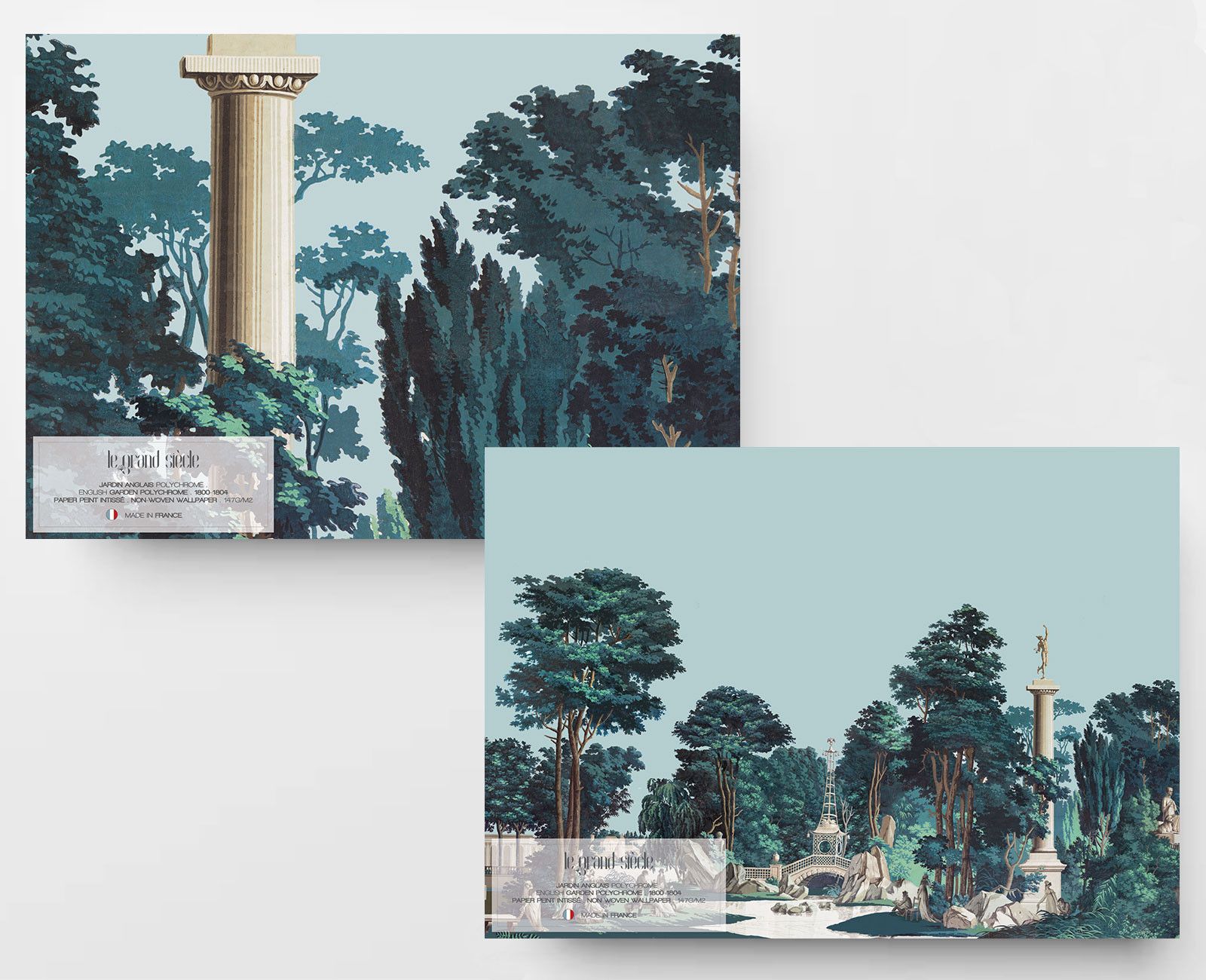 Papier peint panoramique - Jardin Anglais polychrome