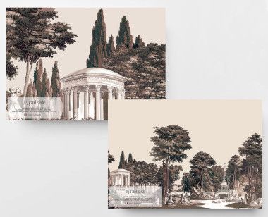 Panoramatapete Englischer Garten monochrom. 1800-1804