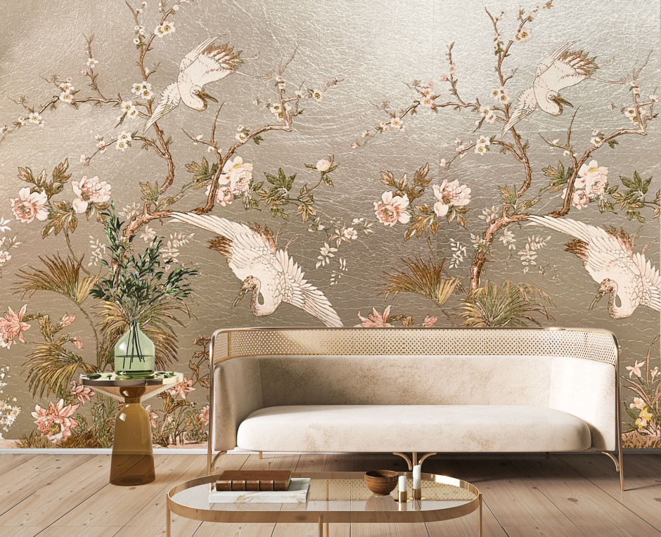 Gold Wallpaper For Living Room