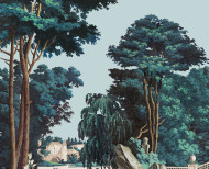 Panoramatapete Englischer Garten polychrom