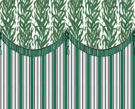Wallpaper green Malmaison . 1800