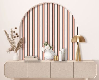 Wallpaper powder pink Imperial stripes . 1800