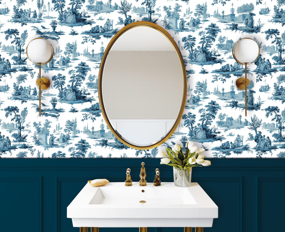 Blue Toile de Jouy Set main image 1