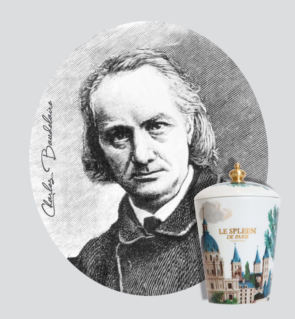 Bougie porcelaine rechargeable Le Spleen de Paris . 1855