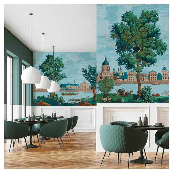 Panoramic wallpaper - Paris monuments polychrome | Architecture