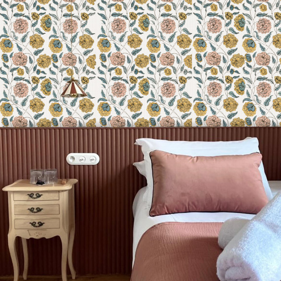 Domino wallpaper - Poppy | Flowers, leaves and branches